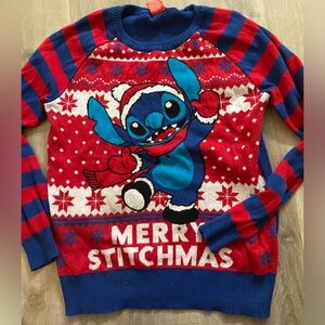 Disney stitch Merry Stitchmas ugly cute Christmas sweater medium